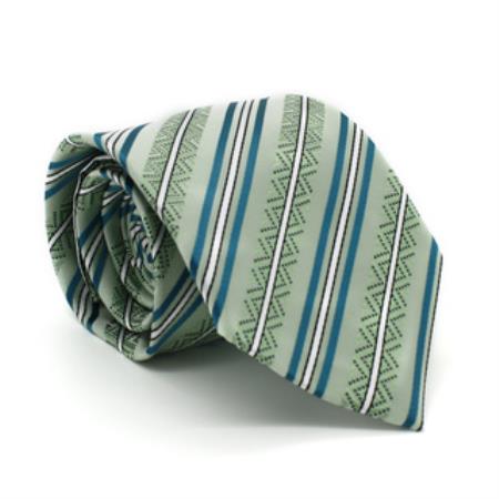Slim Classic Green Necktie with Matching Handkerchief - Tie Set - Men's Neck Ties - Mens Dress Tie - Trendy Mens Ties