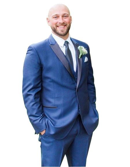 MenswearMen's Blue One Button Peak LapelTuxedo