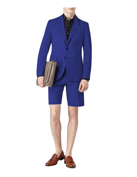 Mens Short Pants Suit Set Mens Suit For Men Dark Navy Blue