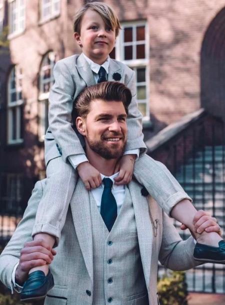 Dad And Son Matching Suits - Light Gray Dad and Son Outfits