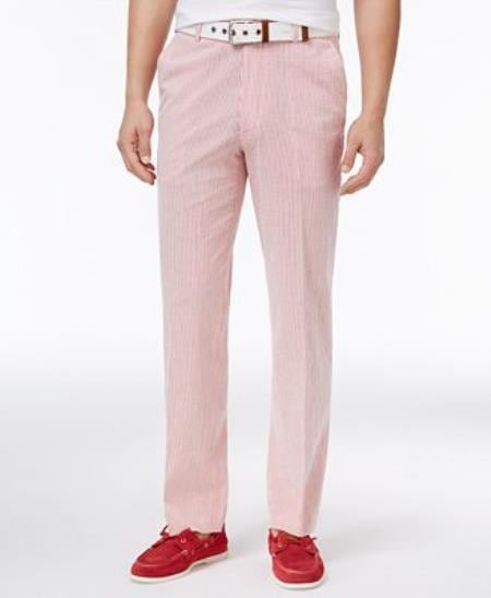 Mens Pink Linen Pants