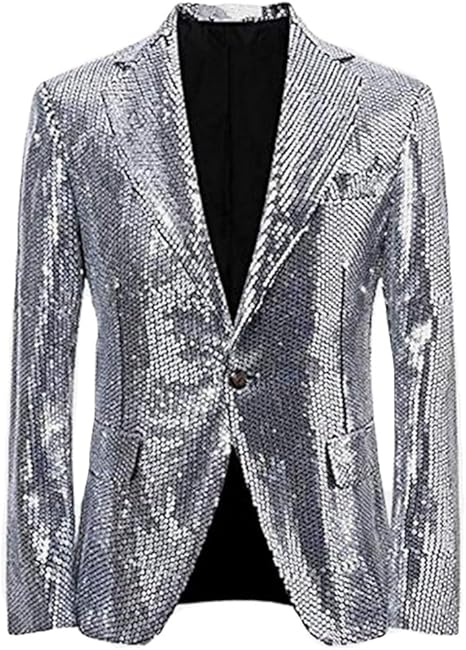 Silver Blazer Mens