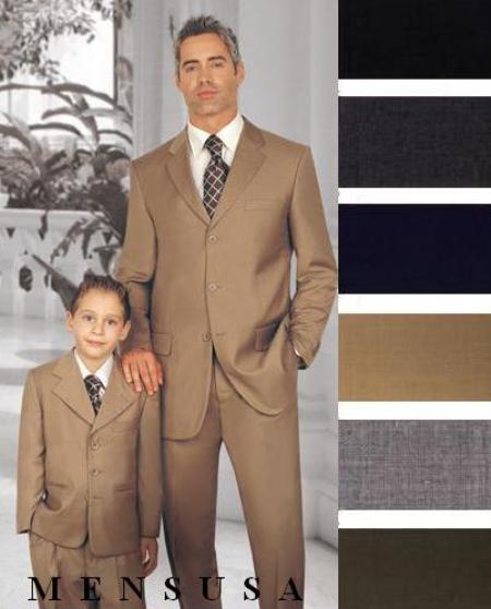 Two/Three Buttons Kids Sizes Suit Perfect for toddler Suit wedding attire outfits ~ 1 Men + 1 Boy MATCHING SET FOR BOTH FATHER AND SON