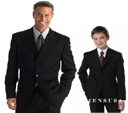 Two/Three Buttons Kids Sizes Suit Perfect for toddler Suit wedding attire outfits ~ 1 Men + 1 Boy MATCHING SET FOR BOTH FATHER AND SON