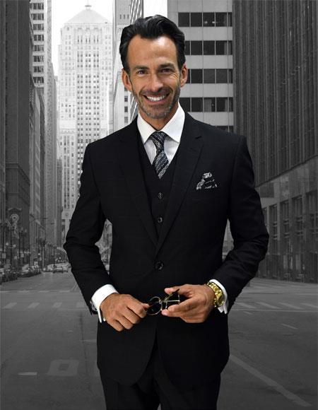 Men's Statement Suits Clothing Confidence Plaid Black 2 Button Double Breasted Vest Fine Brands Best Italian Style Cut Suits