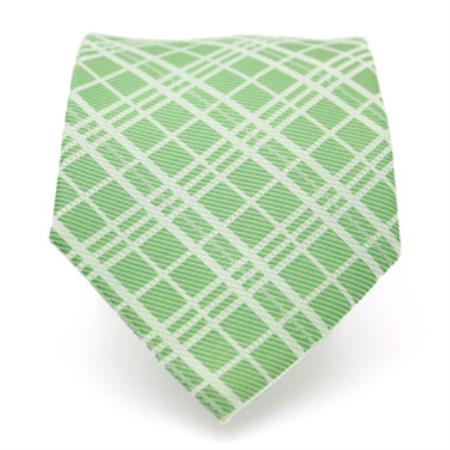 Slim Green Necktie with Matching Handkerchief-Men's Neck Ties - Mens Dress Tie - Trendy Mens Ties