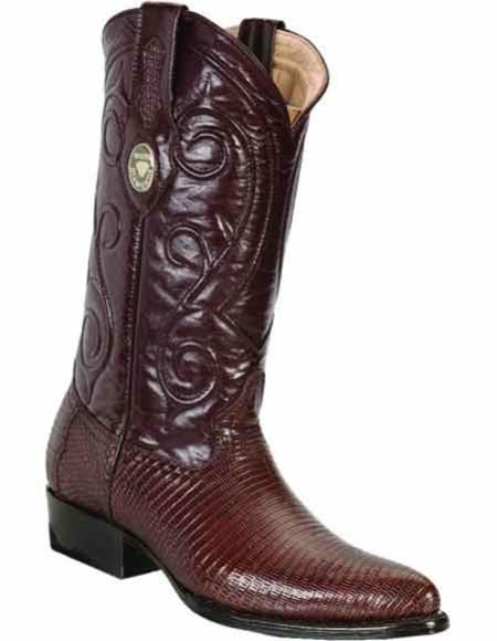 Men's Genuine Lizard Skin Handcrafted With Leather Insole Brown Dress Cowboy Boot Cheap Priced For Sale Online J Toe Style