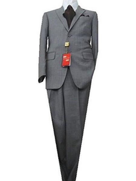 Authentic Mantoni Brand Men's 2 Button Suit Virgin Gray - High End Suits - High Quality Suits