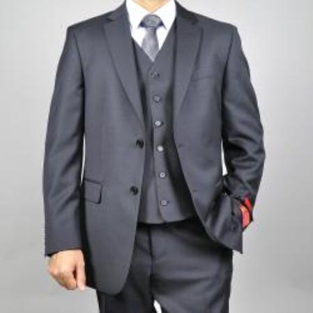 Authentic Men's 3 buttons Grey Suit - High End Suits - High Quality Suits