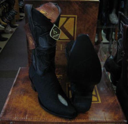 Mens Genunie Stingray mantarraya skin King Exotic Boots Cowboy Style By los altos Boots botas For Sale Snip Toe Western Cowboy Black Dress Cowboy Botas de mantarraya - Mantarraya boots Cheap Priced For Sale Online