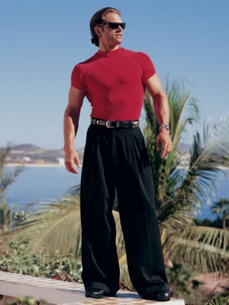 Mens Pleated Dress Pants Single Deep Pleat-Wide Leg 22-Inch around the bottom in 10 Colors unhemmed unfinished bottom mensusa