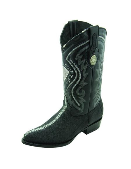Men's Negro Bota Vaquera Horma Puntal Welt Construction Dress Dress Cowboy Boot Cheap Priced For Sale Online ~ Botines Para Hombre