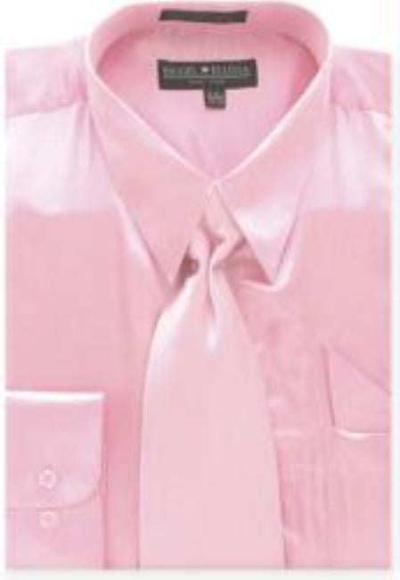 Fashion Cheap Priced Sale Pink Shiny Silky Satin Men's Dress Cheap Priced Shirt Online Sale