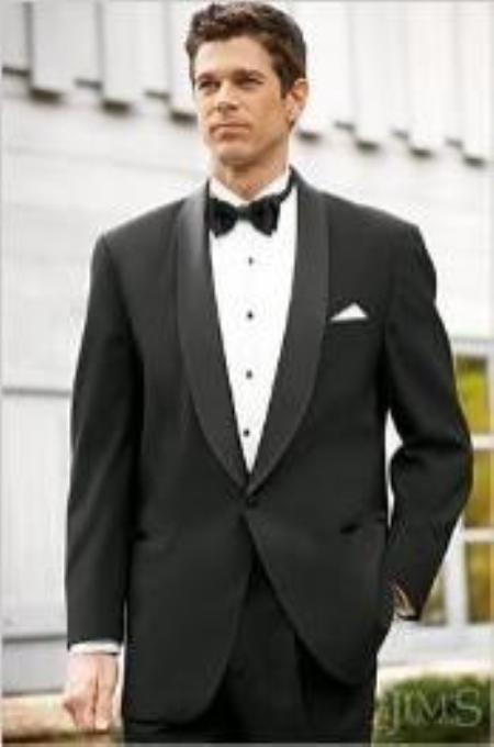 Fitted Slim Fitc Cut Designer 1 Button Shawl Tuxedo With Pleated Pants