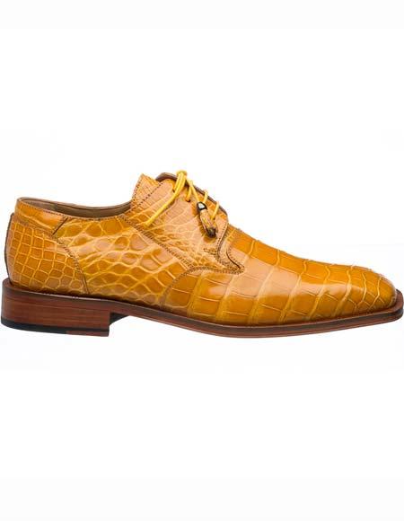 Camel Dress Shoe Ferrini Mens Leather Genuine World Best Alligator ~ Gator Skin Square Toe Camel Shoes Tournasol