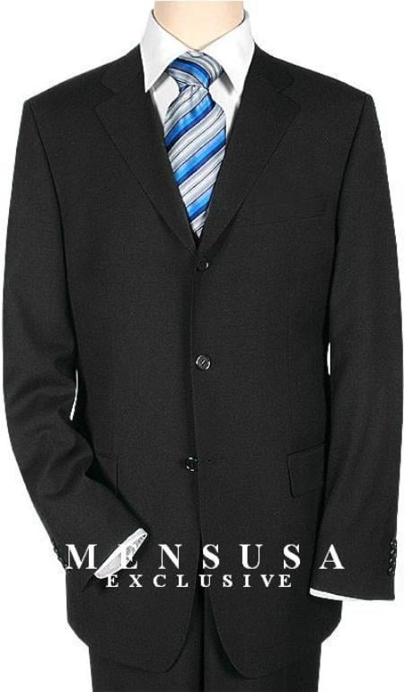 Mix and Match Suits Elegant Solid Black Quality Suit Separates, Total Comfort Any Size Jacket&Any Size Pants