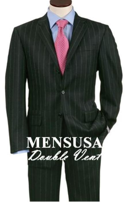 Double Vent Black Smoth Pinstripe 3 Buttons Men's Dress Business Premier Quality Italian Fabric Cheap Priced Business Suits Clearance Sale Super 140'S Wool