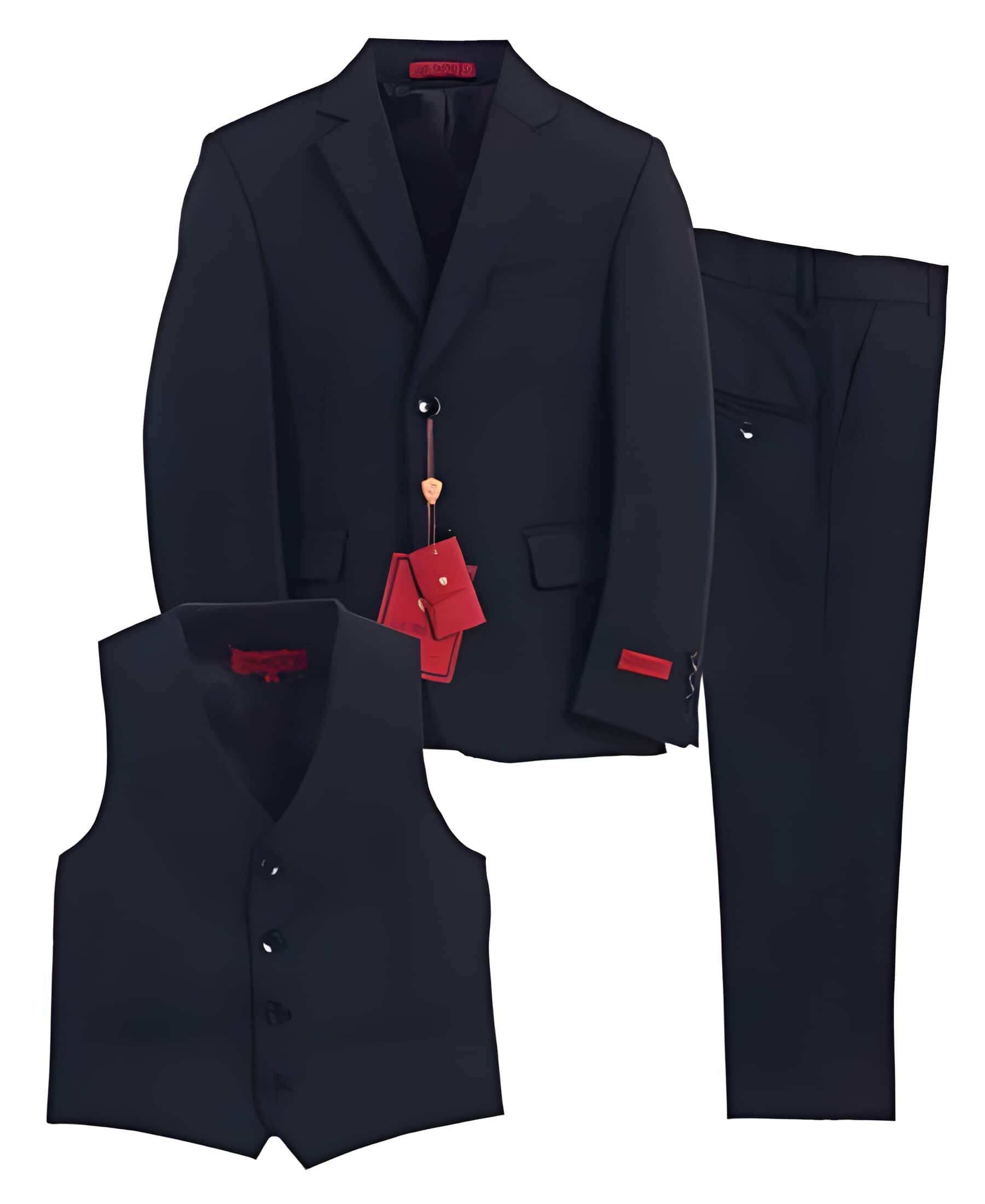 Boys 3 Piece Formal Vest Toddler Suits for Weddings With Pants Set Navy