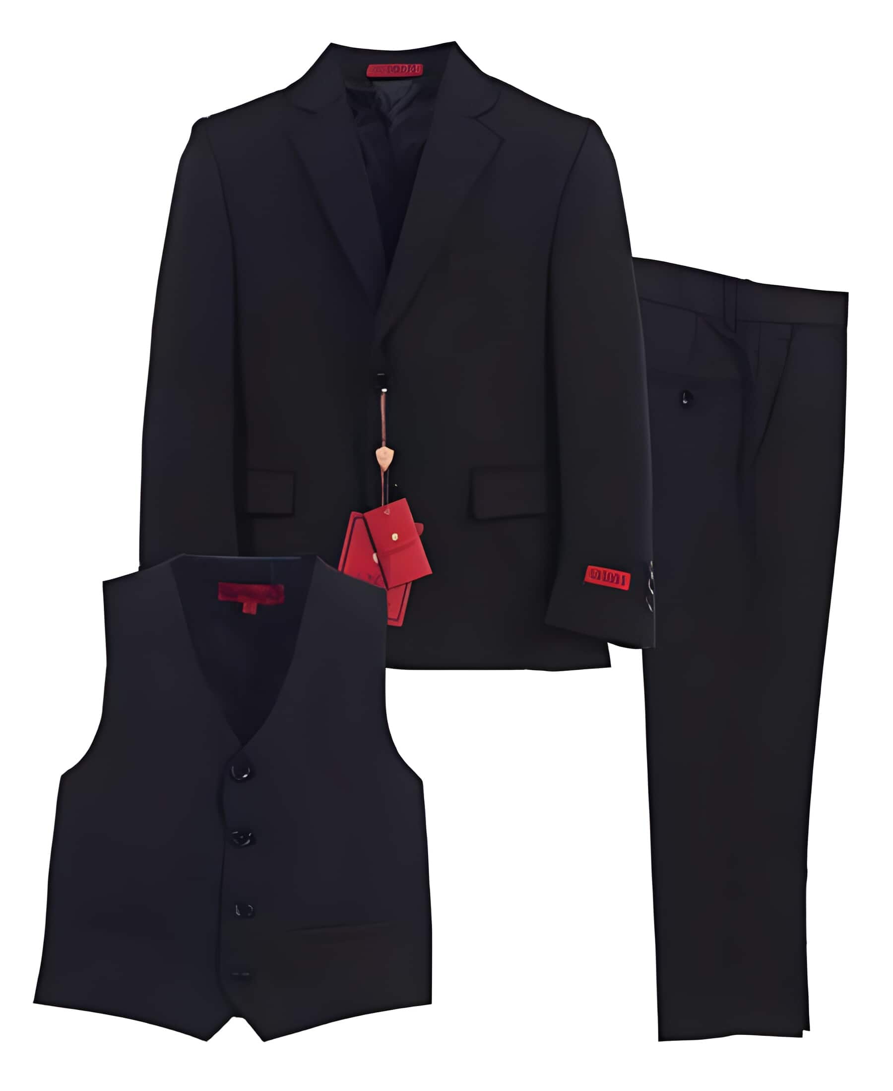 Boys  3 Piece Vest Formal Toddler Suits for Weddings With Pants Set Black
