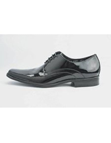 Men's Lace Up Genuine Pattern Cushion Insole Black Tuxedo Shoes Men's Black Dress Shoe Perfect for Men's Prom Shoe and Wedding