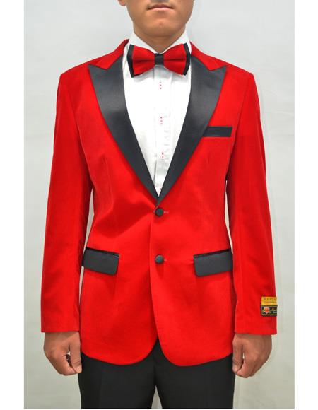 Peak Lapel Fashion Smoking Casual Velour Cocktail Tuxedo