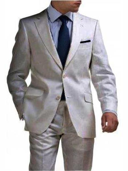 Mix and Match Suits Men's & Boys Sizes Light Weight 2 Button Tapered Cut Half Lined Flat Front Linen Suit Vented Silver Men's Suit Separate Any Size Jacket & Pants Perfect for toddler Suit wedding attire outfits