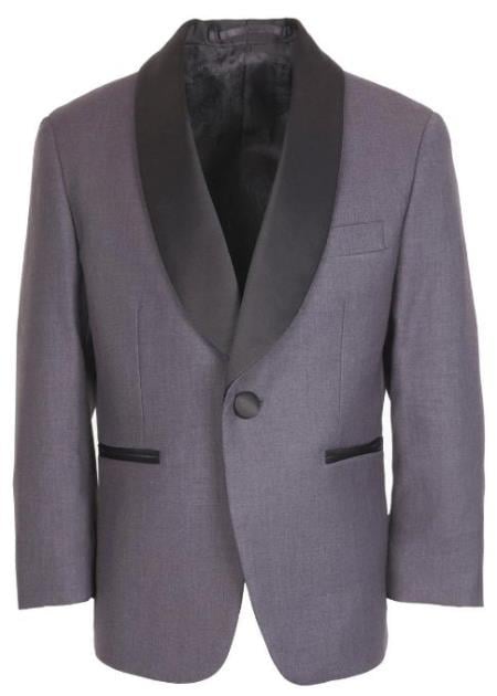 Kids Steel Grey Tuxedo Jacket