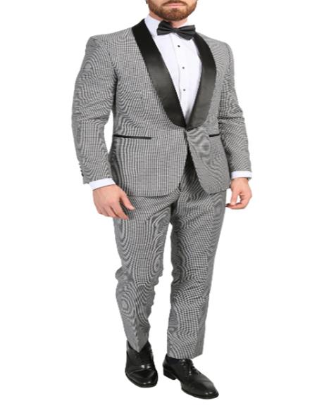 Mens Houndstooth Suits - Patterned Suits
