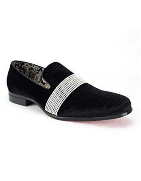 Mens Velvet Loafer Mens Black Velvet ~ Velour Jacket Dress Slip On Stylish Dress Loafer ~ Shoe
