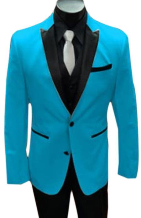 Teal Tuxedo - Teal Prom Suits - Teal Prom Tuxedos Jacket