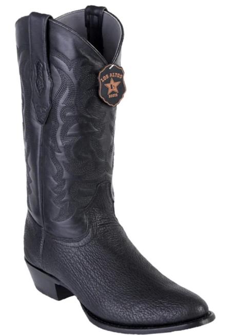 Mens Los Altos Original Shark Round Toe Boot Black