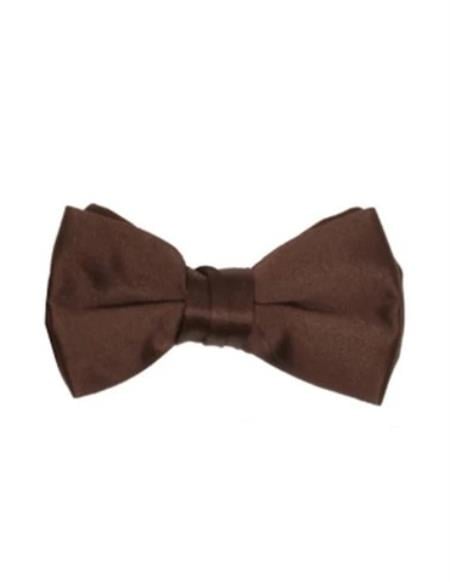 SKU#JA61027 Mens Formal - Wedding Bowtie - Prom Chocolate Brown Bowtie