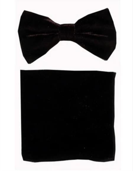 SKU#JA61029 Mens Formal - Wedding Bowtie - Prom Black Velvet Bowtie