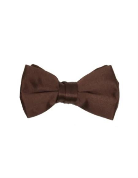 SKU#JA61043 Mens Formal - Wedding Bowtie - Prom Chocolate Brown Bowtie