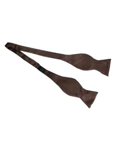SKU#JA61054 Mens Formal - Wedding Bowtie - Prom Brown Bowtie