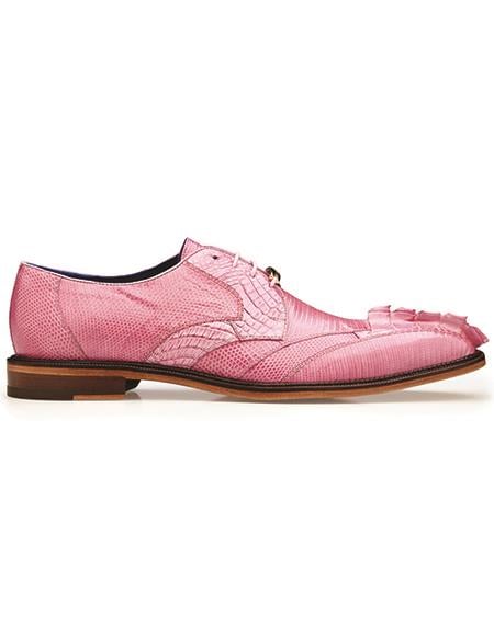 Belvedere Valter Caiman Crocodile and Lizard Shoes Rose Pink