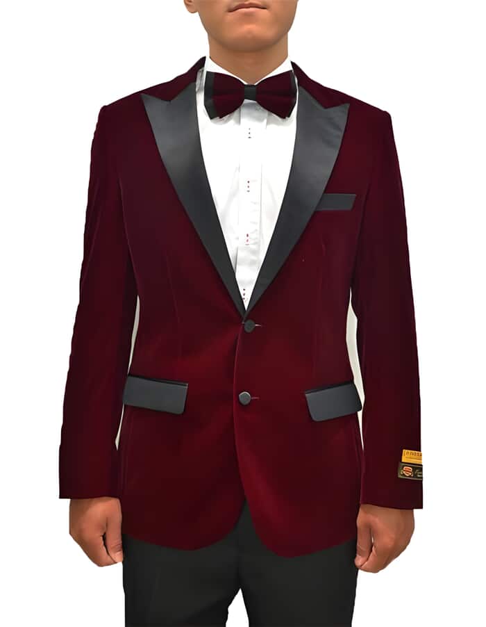 Maroon and Black Suit - Black and burgundy suit